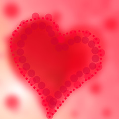 Red abstract background of color heart