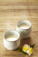 甘酒とお茶の花