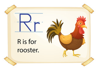 A letter R for rooster