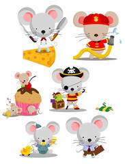 Fototapeta premium Mouse Vector Set