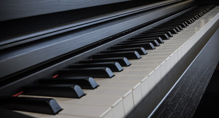 Piano keyboard closeup - 74005841