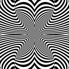 Design monochrome vortex movement illusion background