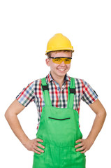 Industrial worker isolated on the white background