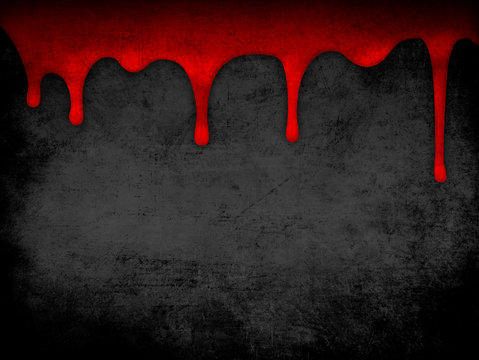 Red dripping blood grunge background