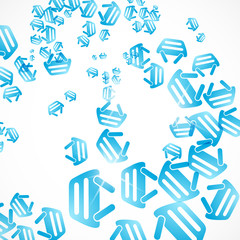 abstract background: basket