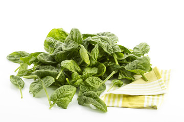 frischer Blattspinat