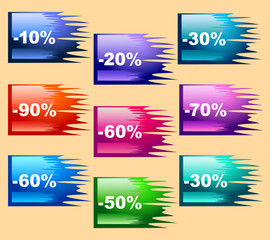 Vector discount labels