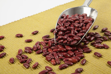 Red kidney beans with scoop