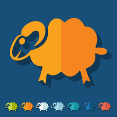 Flat design: sheep