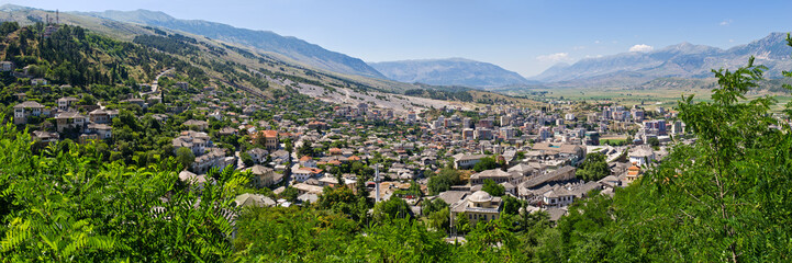Gjirokaster  - town of silver roofs, Albania - obrazy, fototapety, plakaty