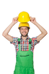 Industrial worker isolated on the white background