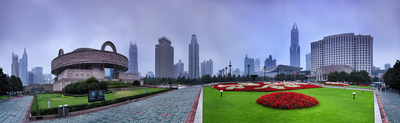 Fototapeta premium CN Shanghai Square Rise pan
