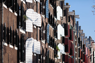 Amsterdam façades avec obturateurs