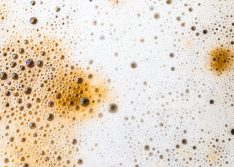 White latte foam background