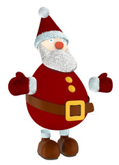 standing 3D Santa Claus isolated on white