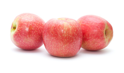 pink apples isolated