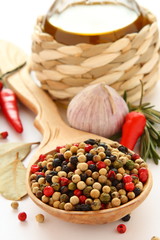 Pepper, olive oil, chinese garlic , herbs and spices