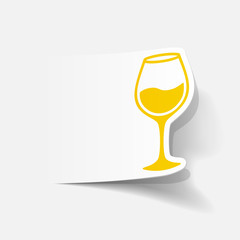 realistic design element: wineglass