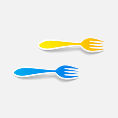 realistic design element: fork