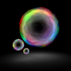 3d color bubble.
