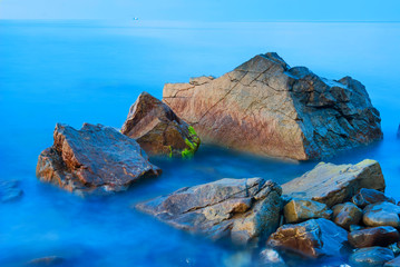 stones near a sea coast