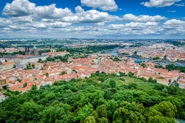 Praga widok na miasto - obrazy, fototapety, plakaty