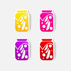 realistic design element: pickled vegetables