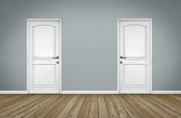 Empty Room / Wooden Floor with Doors