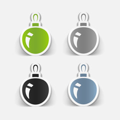 realistic design element: christmas ball