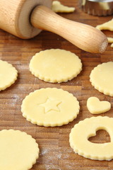 Fototapeta na wymiar Process of baking homemade shortbread cookies