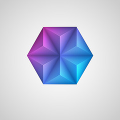 3d triangular background. Vector illustration