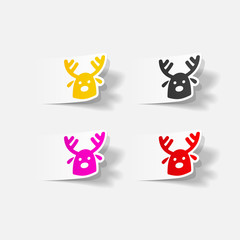 realistic design element: christmas deer