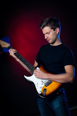 Obraz premium e-gitarre spielen
