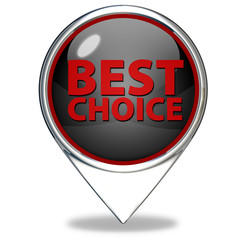 Best choice pointer icon on white background