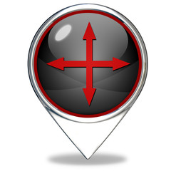 Obraz premium Arrow pointer icon on white background