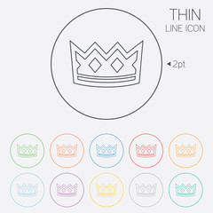 Crown sign icon. King hat symbol.