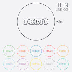 Demo sign icon. Demonstration symbol.