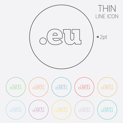 Domain EU sign icon. Top-level internet domain