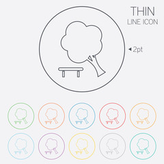 Tree sign icon. Break down tree symbol.