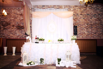 Оформление столов на банкете