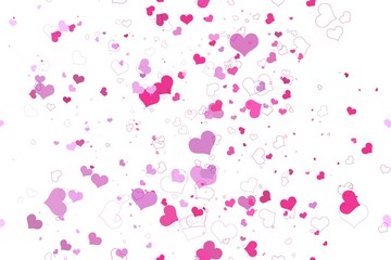 Obraz na płótnie Canvas Retro valentine seamless pattern with hearts
