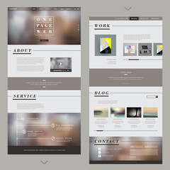 one page website template design