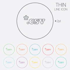 File document icon. Download CSV button.
