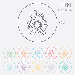 Fire flame sign icon. Heat symbol.