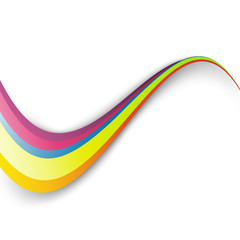 Bright rainbow colorful swoosh border wave