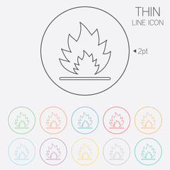 Fire flame sign icon. Heat symbol.