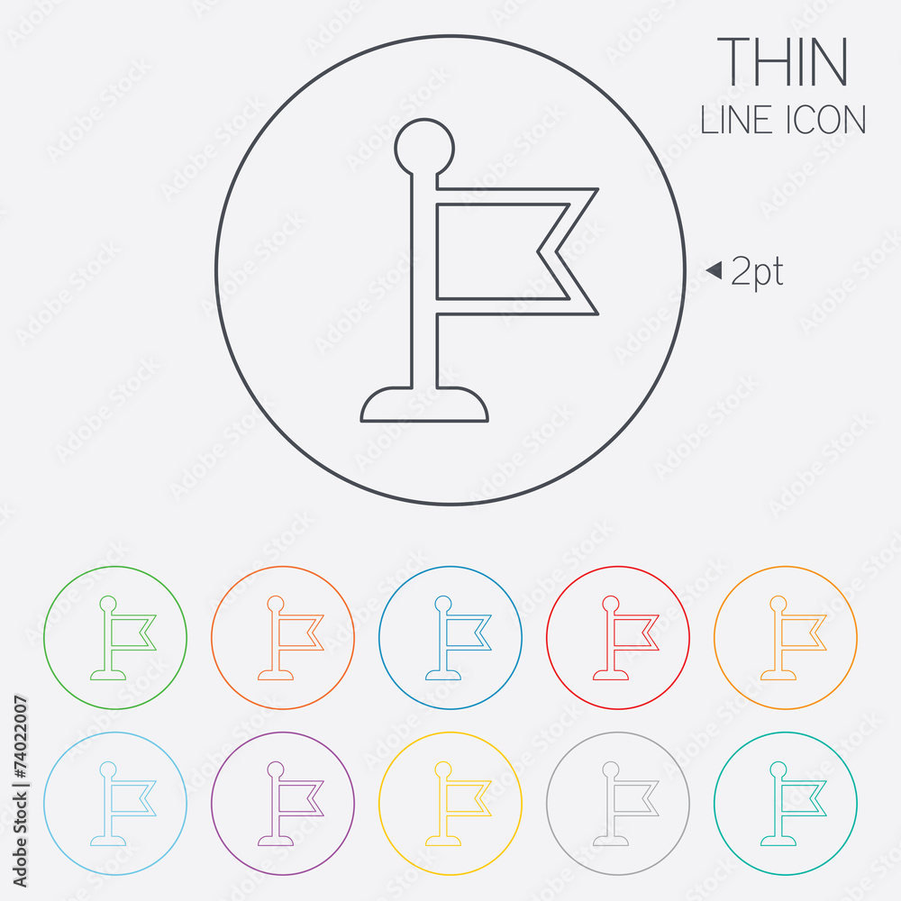 Poster flag pointer sign icon. marker symbol.