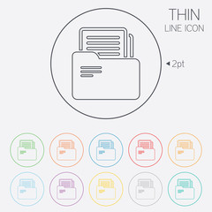 Document folder sign. Accounting binder symbol.
