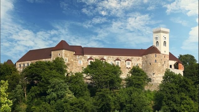 Ljubljana castle, slovenia, Time lapse