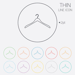 Hanger sign icon. Cloakroom symbol.